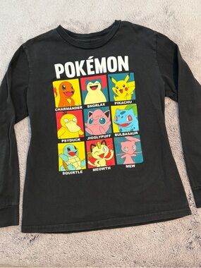 Black Pokémon long-sleeved Tee